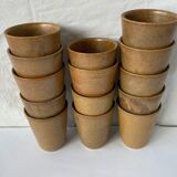 14 vintage sandstone cups