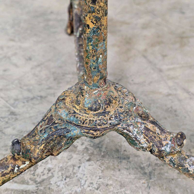 Beautiful 19th-century iron table in the Arras model.