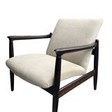 Pair of vintage GFM-64 pure linen armchairs by Edmund Homa, 1960s
