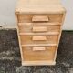 beautiful sanded beech cabinet with 4 drawers from the 1940s/50s