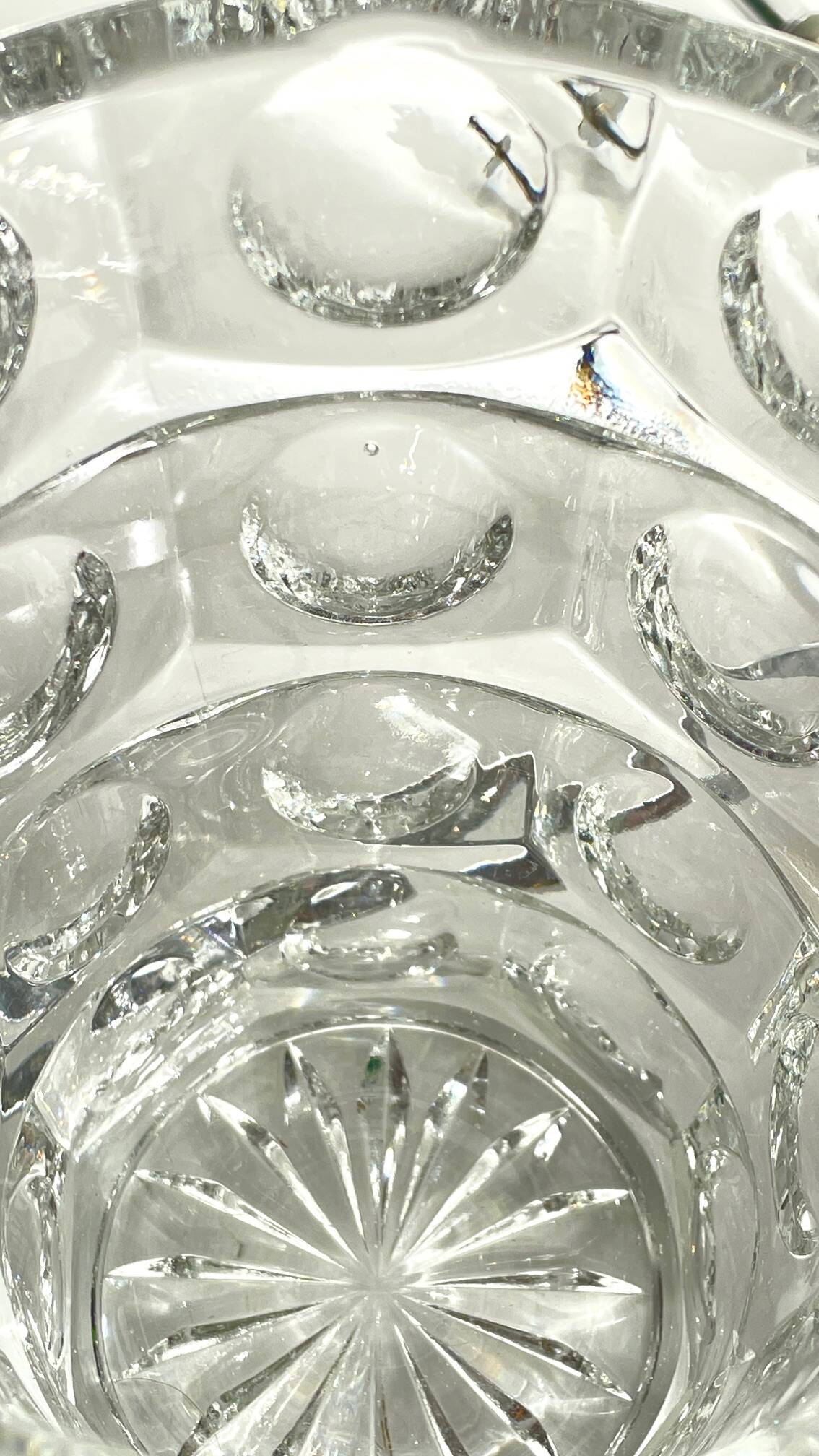 SEAU à Glace Cristal Ciselé et PINCE Vintage