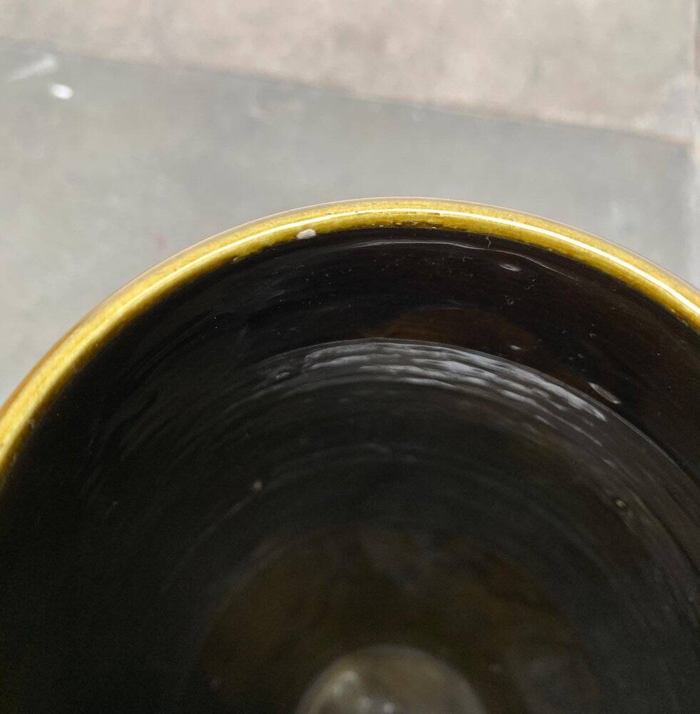 Footed vase in West German pottery, mid-century WGP by Bay Keramik, 1960s.