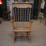 Former vintage beech rocking chair from the 1960s