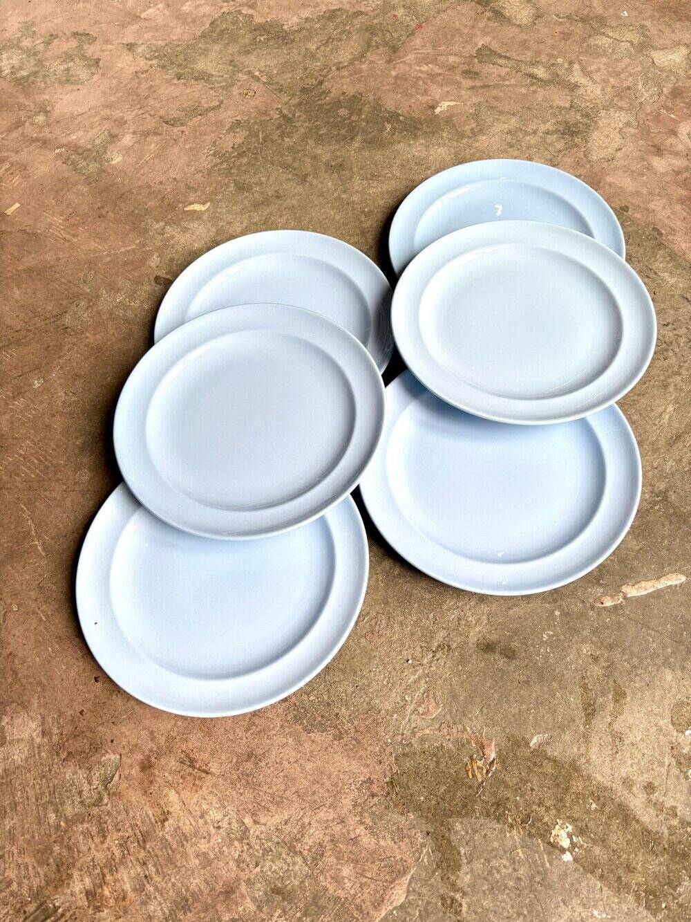 6 Villeroy & Boch blue earthenware dessert plates