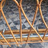 Rattan basket bed of the years 60