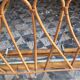 Rattan basket bed of the years 60