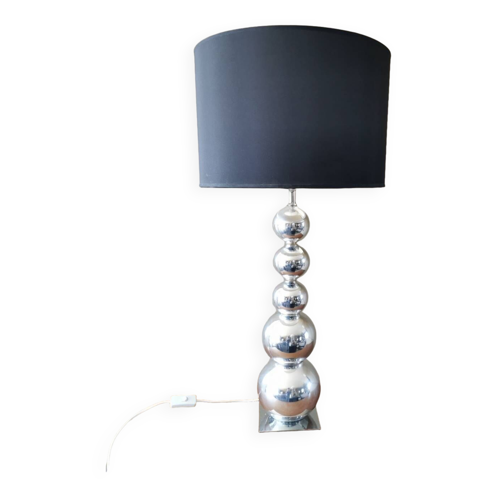 Vintage metal ball lamp from the 80s