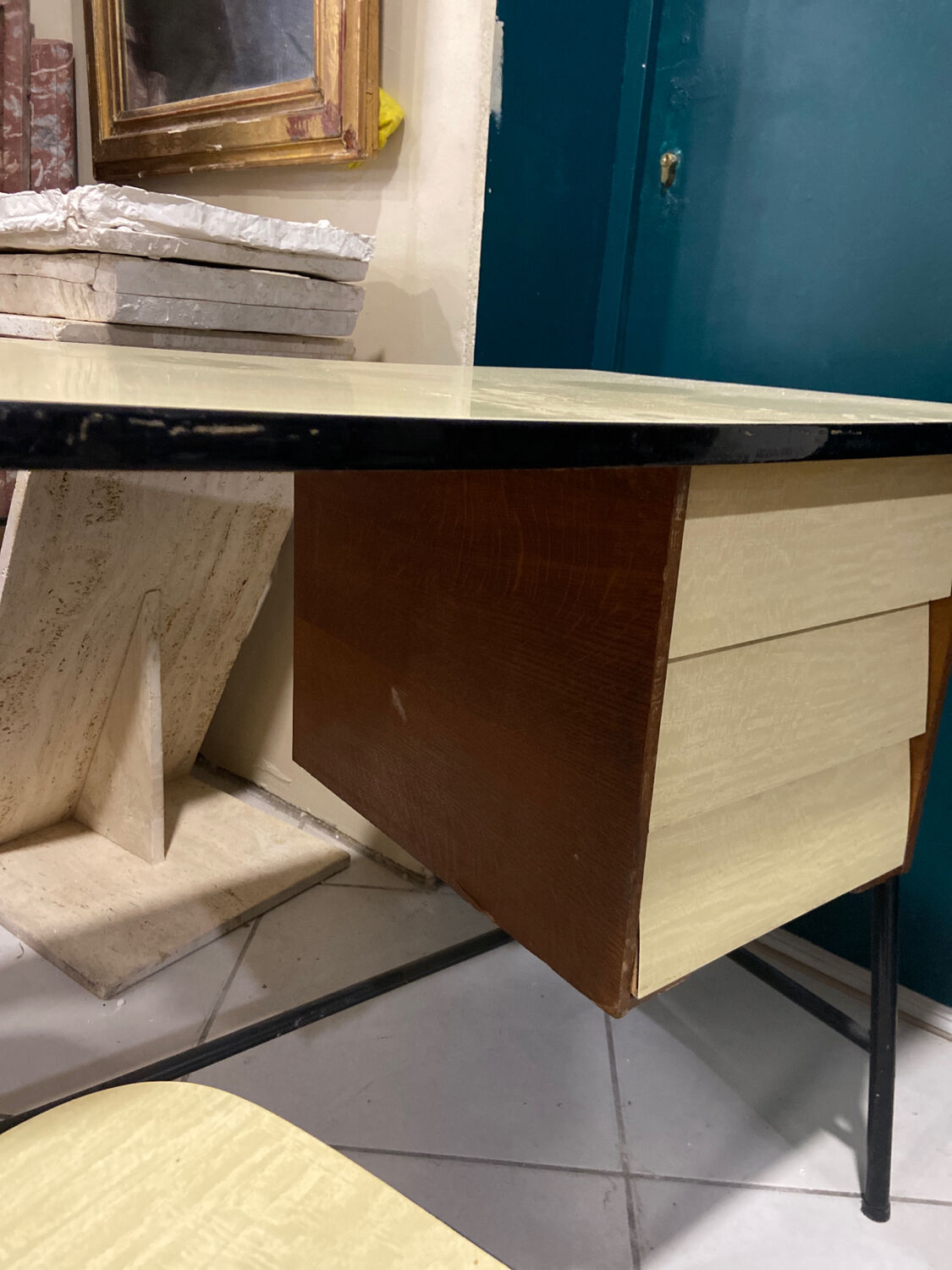 Formica desk and chair year 60