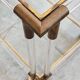 Modern mid-century bar cart in lucite, bronze, and glass, 1970s