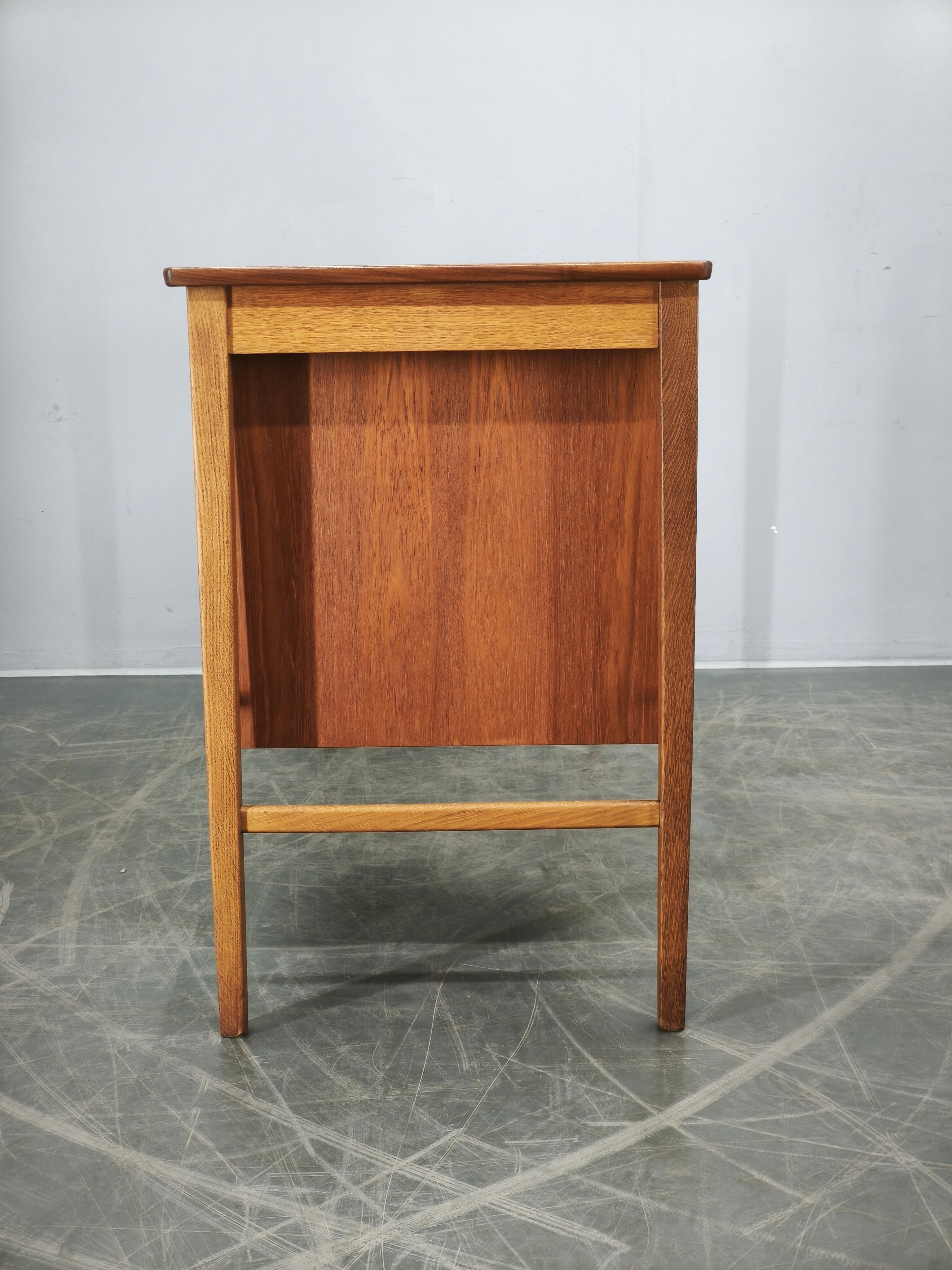 Sven Aage Madsen Teak Vanity Desk with Mirror, Denmark, 1960s