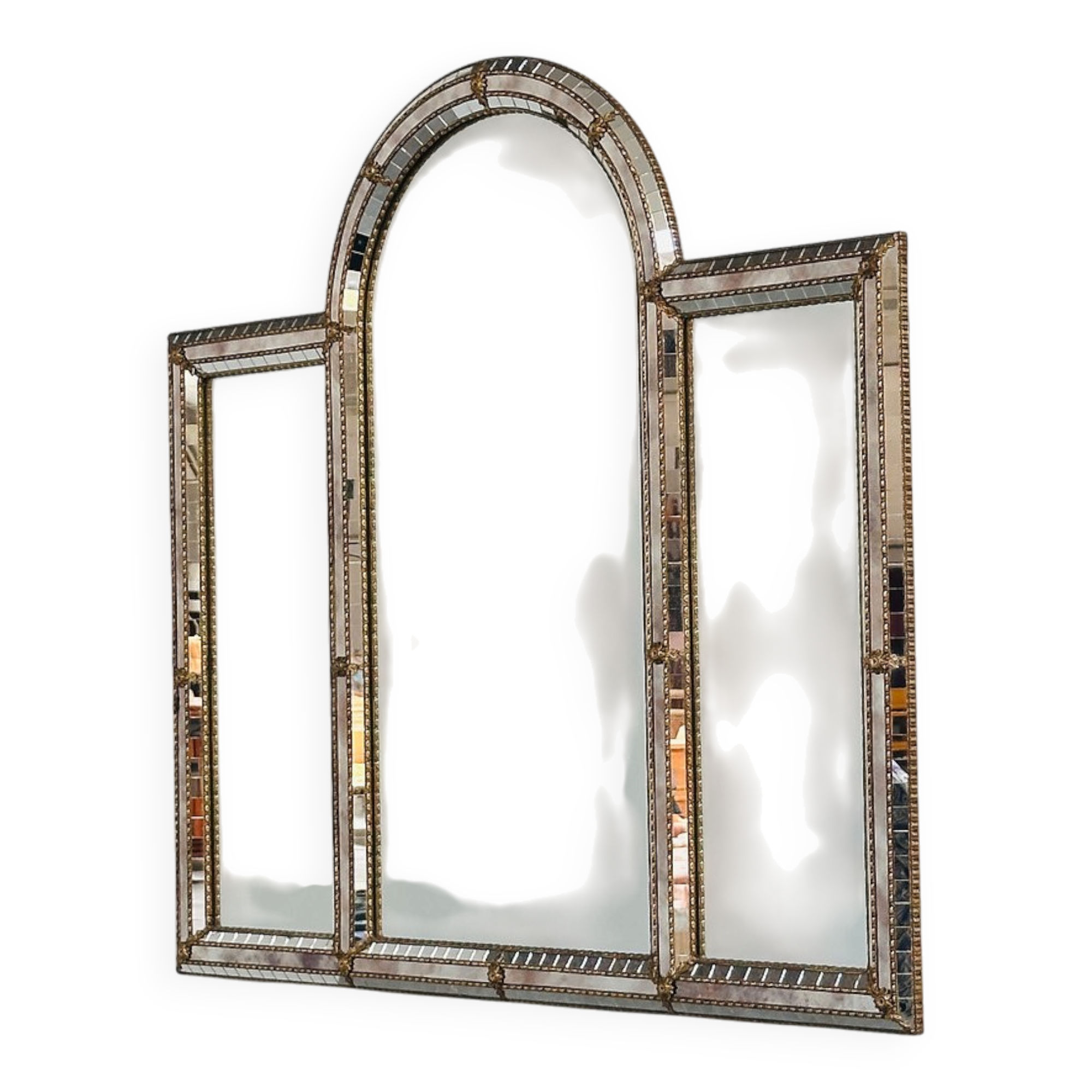 Large decorative Spanish mosaic mirror, 1980s