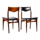 Paire de chaises teck et skaî