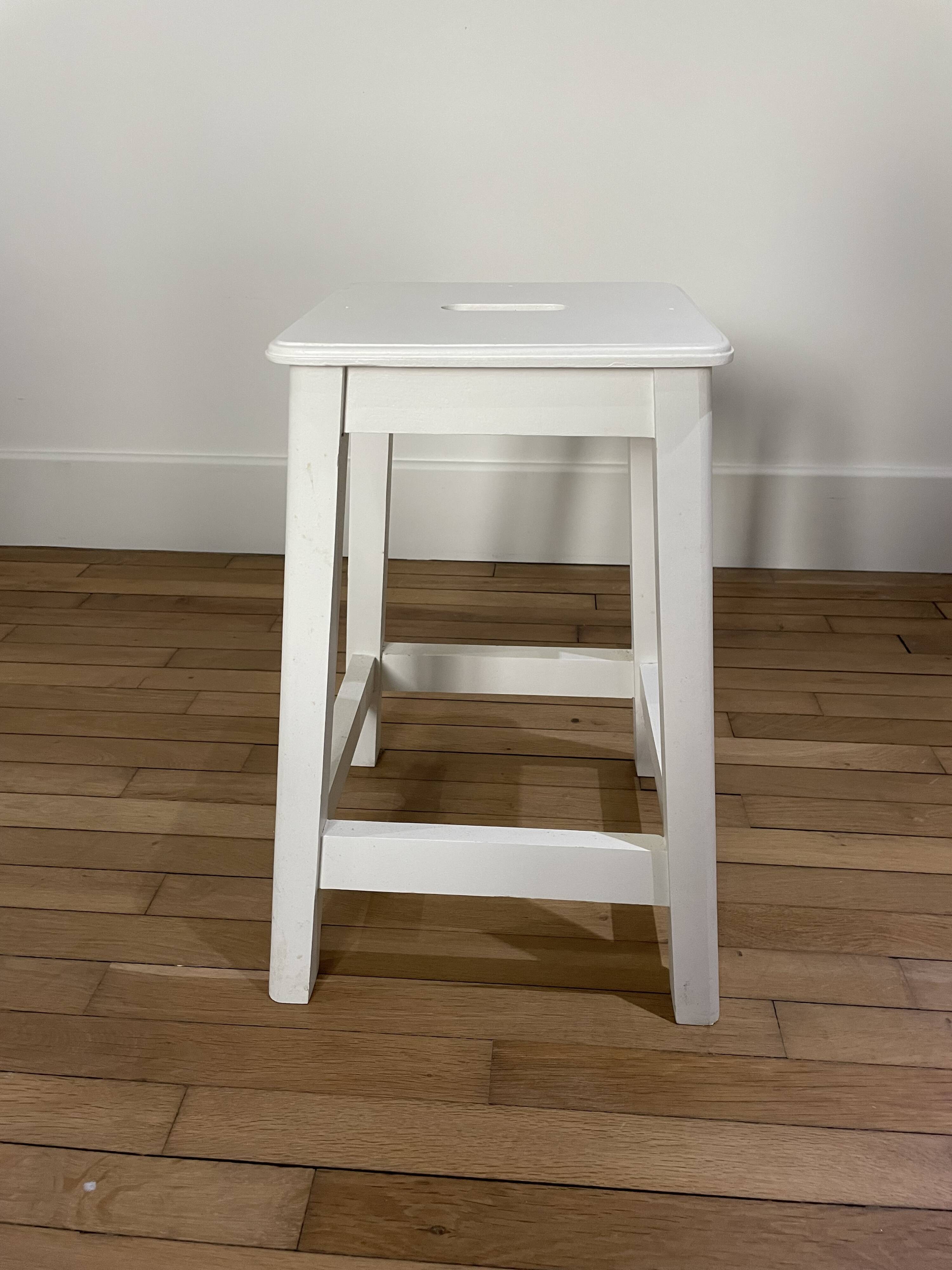 Vintage painted wooden stool