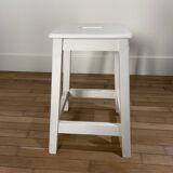 Vintage painted wooden stool