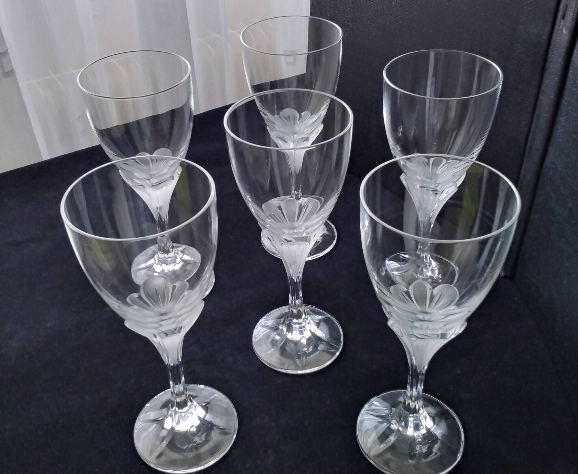 6 water glasses or large wine glasses in Cristal d'Arques Model Granville