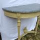 Console Louis XVI style painted wood and marble grey