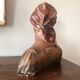 Plaster bust: girl in scarf