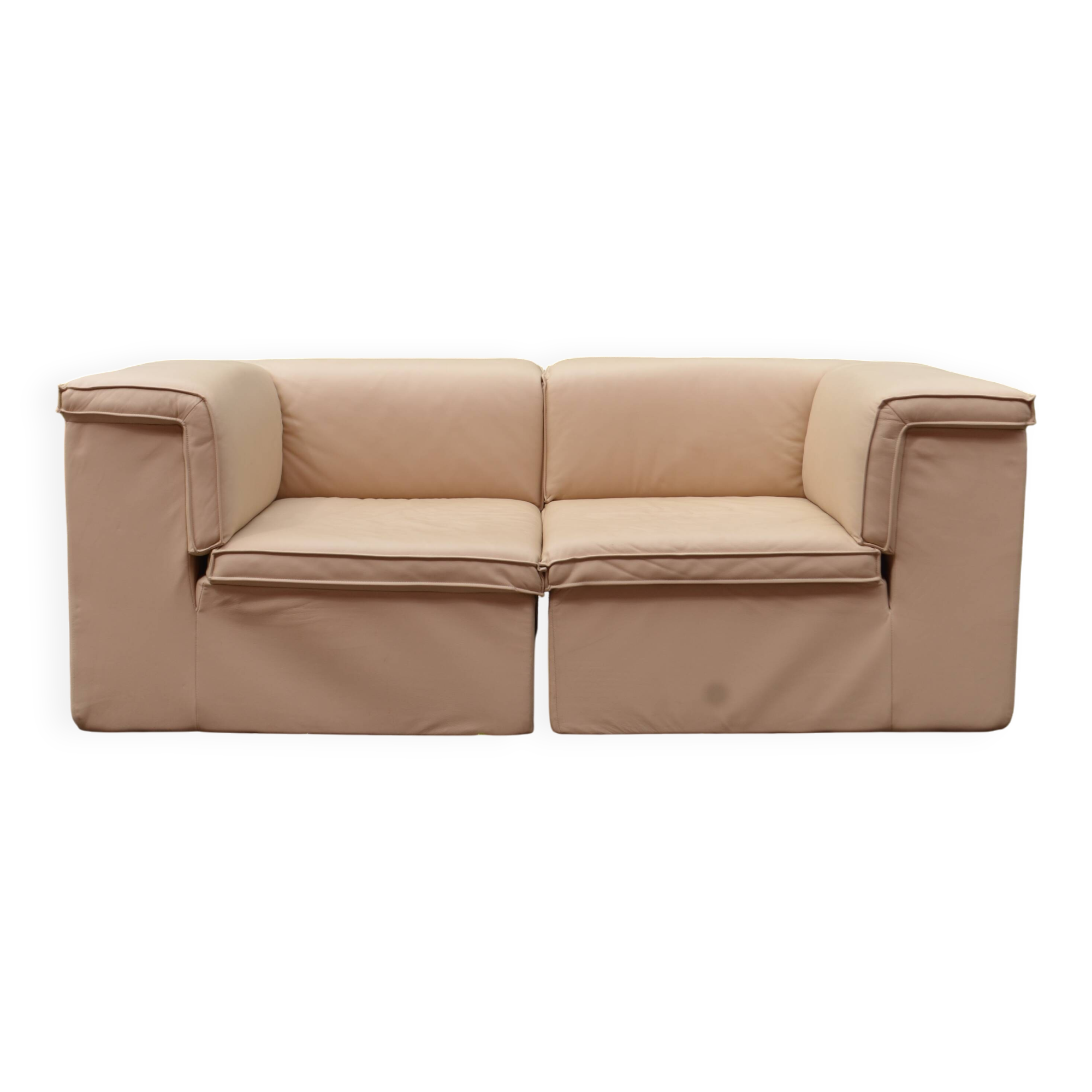 Modular Lübke Quattro Q System Leather Sofa