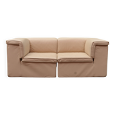 Canapé en cuir Modular Lübke Quattro Q System