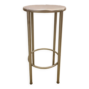tabouret ancien en fer - gris