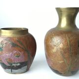 Pair of Indian vases in solid brass