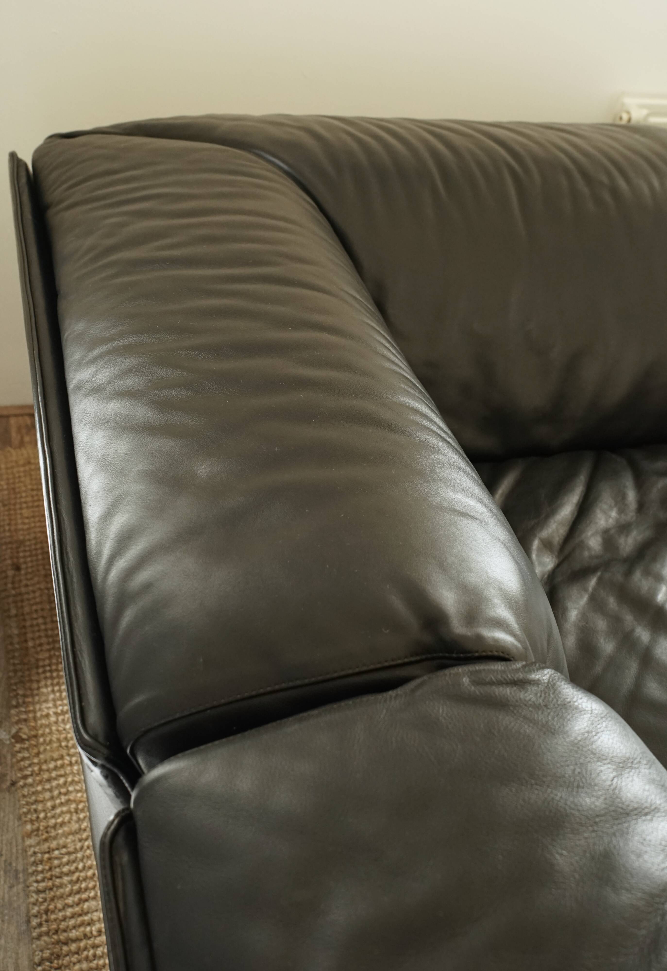 Canapé Modulaire Flandra en Cuir par Vico Magistretti pour Cassina, Italie, années 1970