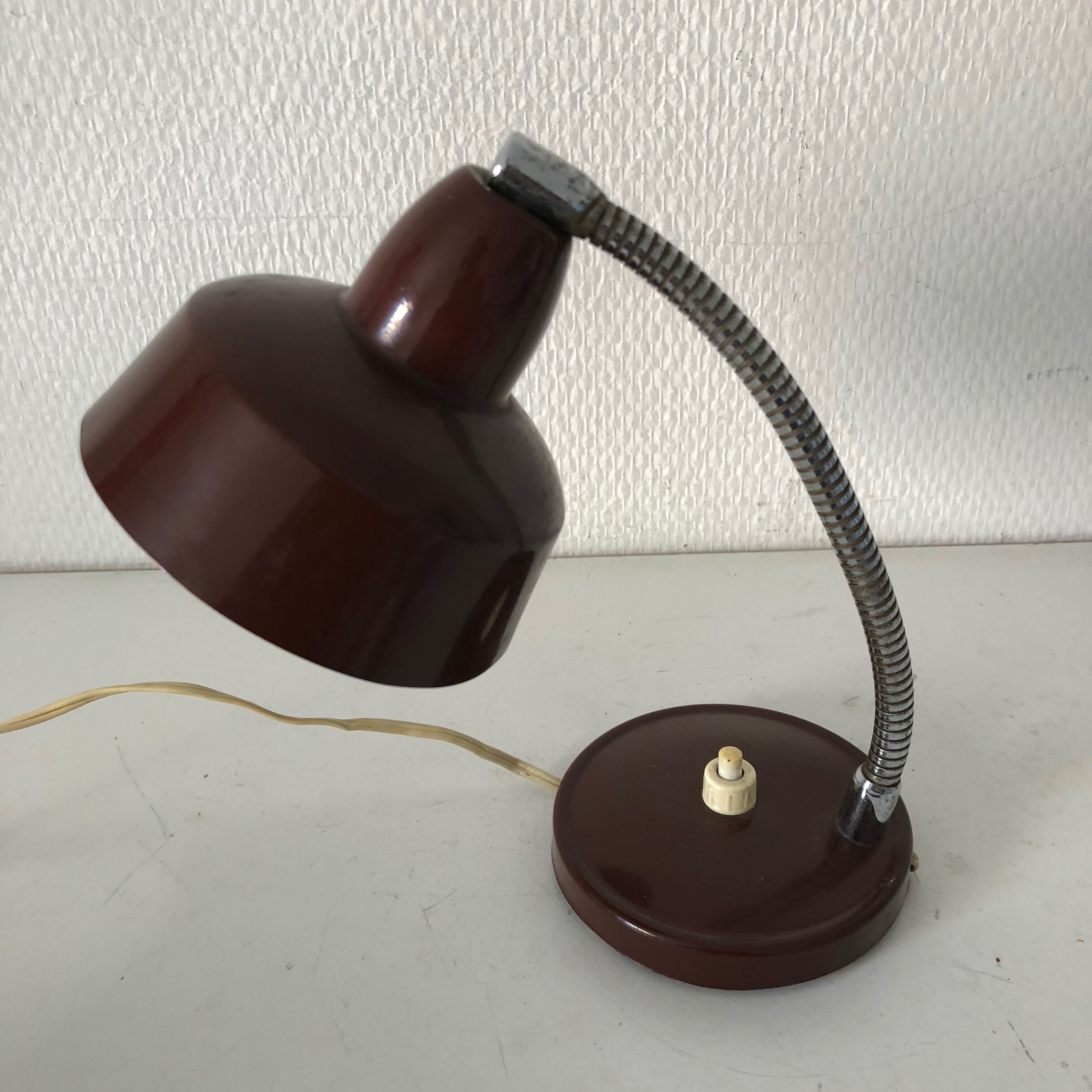 Chocolate bedside lamp 1960