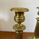 Pair of gilded brass candle holders