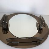 Lupi Cristal Luxor mirror with 2 integrated wall lights and shelf