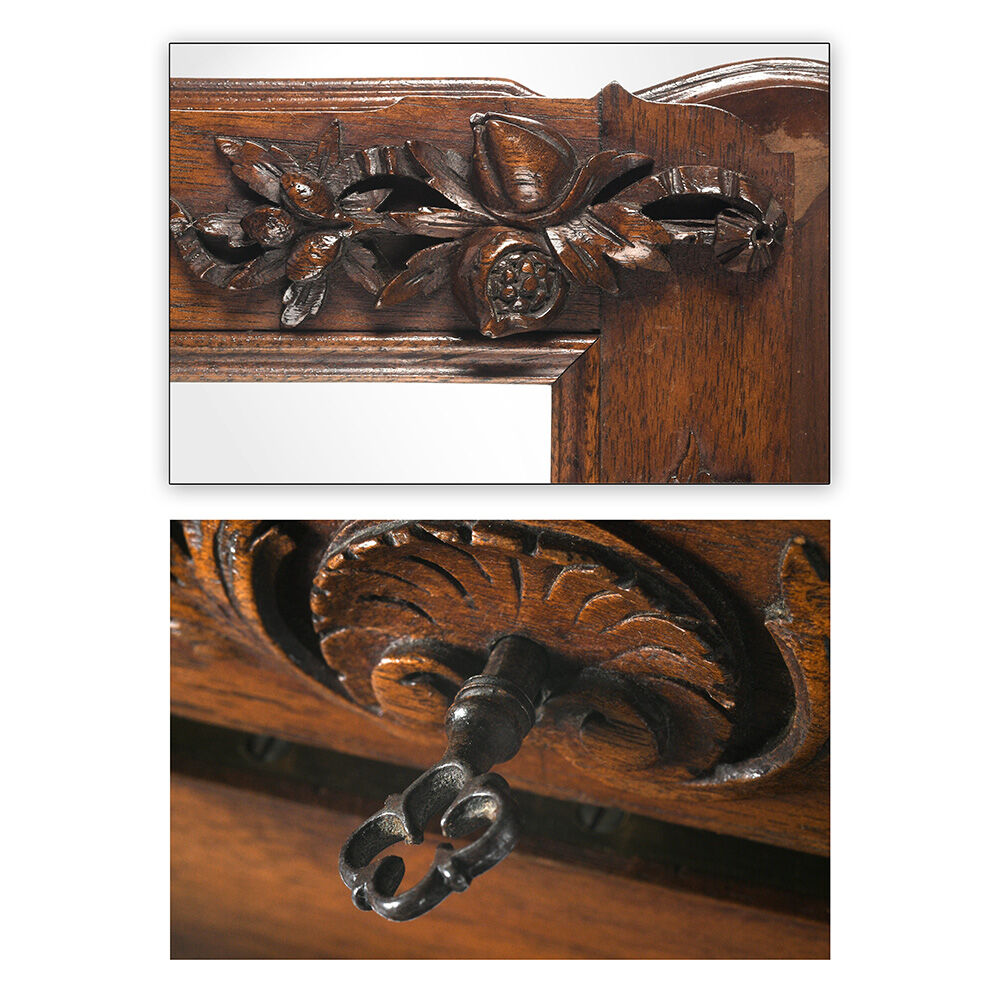 Carved wooden liquor cellar