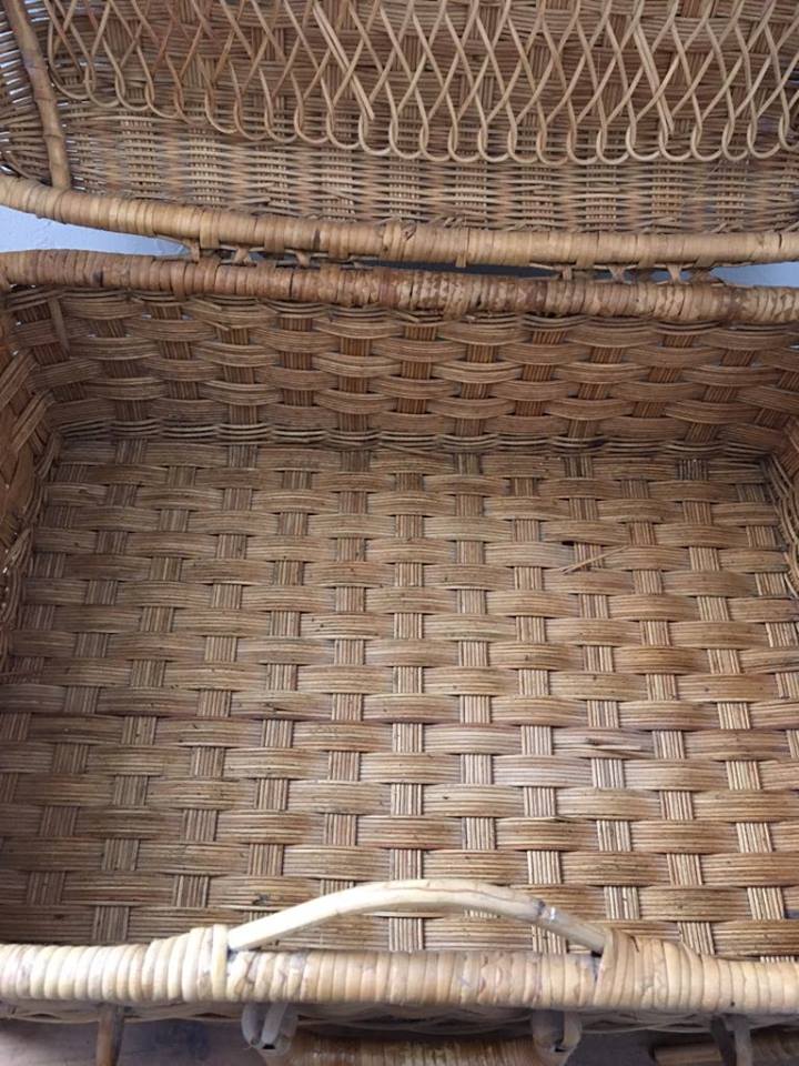 Wicker suitcase