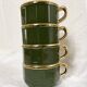 Coffee cups Bistrot Yves Deshoulieres Apilco empire green