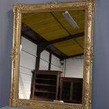 Important gilded wooden mirror, Restoration style – 19th century