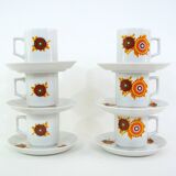 Porcelain Coffee Cups - Winterling Bavaria Germany - Vintage 70s