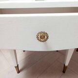 Pair of vintage bedside tables with compass feet