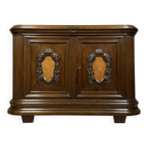 Buffet époque Art Nouveau en chêne et loupe vers 1900