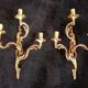 2 or more bronze wall lights in Louis XV rococo style with 3 arms.