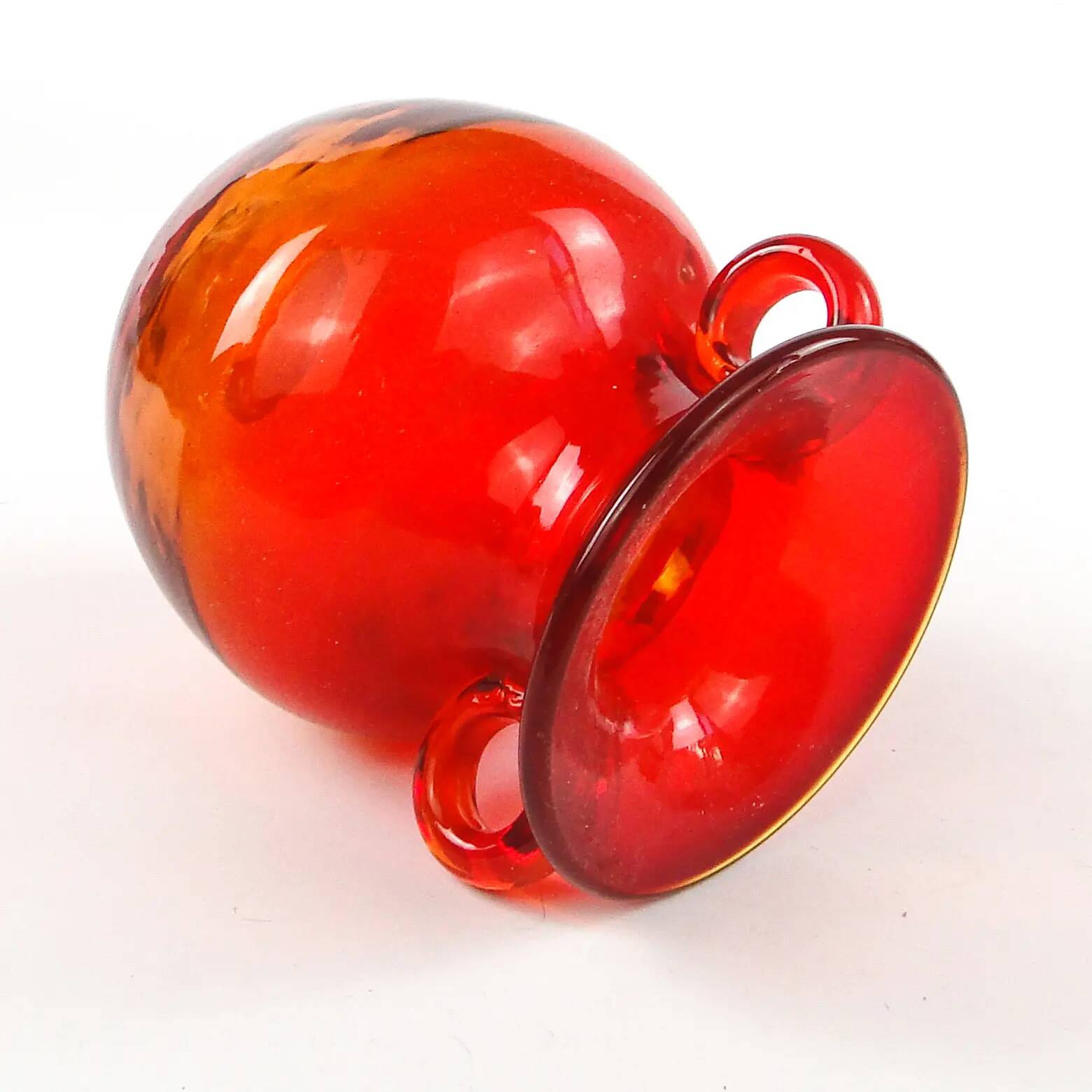 Mid-century modern vase, glass, designed by J. Słuczan-Orkusz, Poland, 1970s