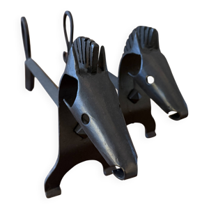 paire de chenets brutaliste