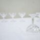 Series of 6 vintage crystal champagne glasses