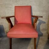 Red skai armchair, 60s
