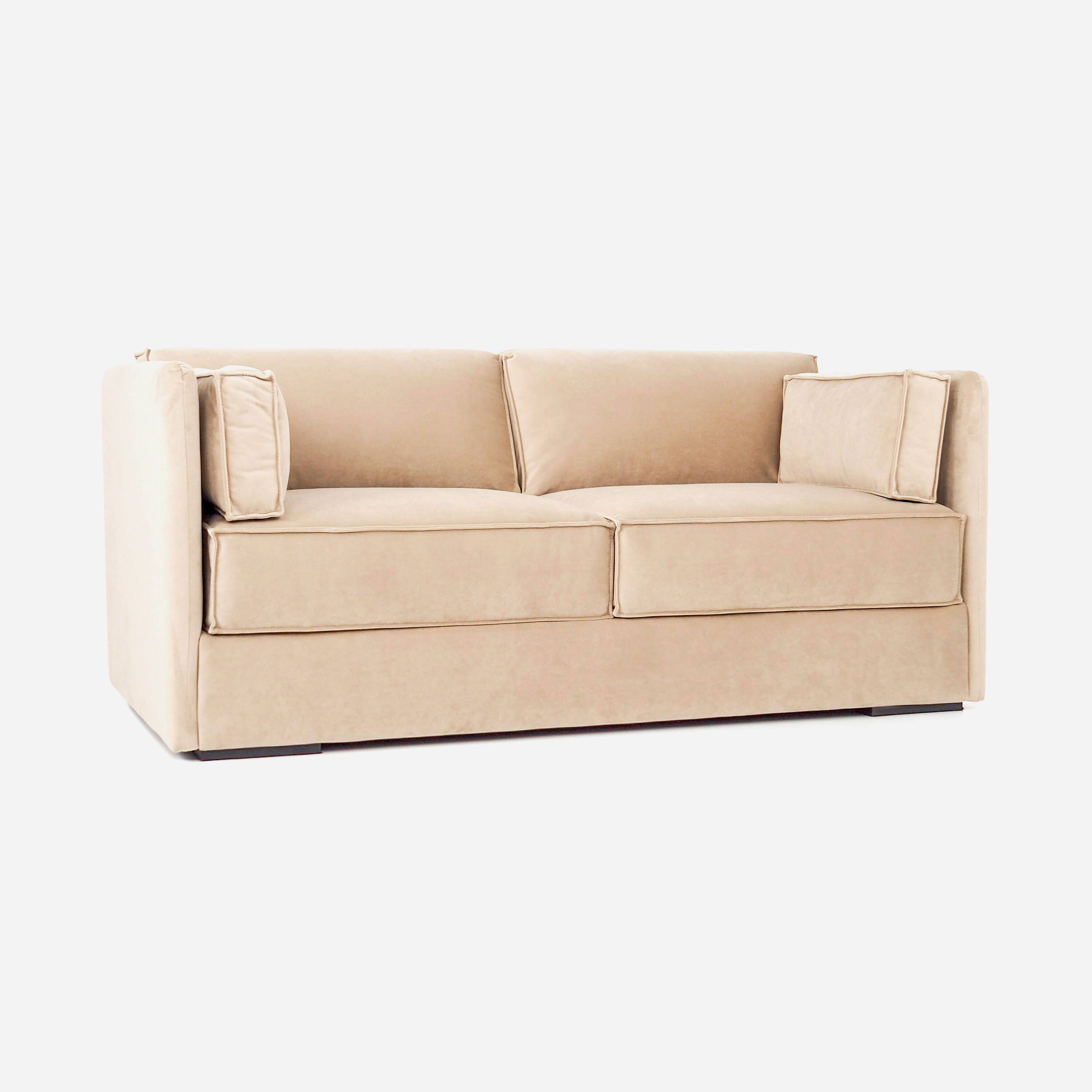 Sofa HAGA beige velour, Scandinavian design