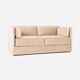 Sofa HAGA beige velour, Scandinavian design