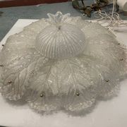 Extra Large Murano Glass Flushmount Light by Bucintoro Glass 1970’s