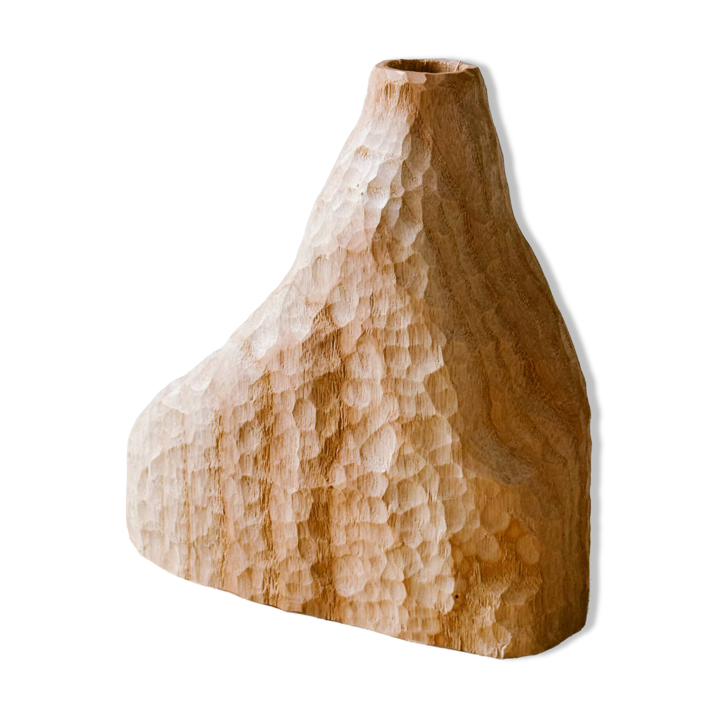 Solid wood ash soliflore hand-carved