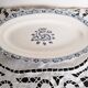Oval earthenware serving dish Terre de Fer, Salins, Salamander François I motif