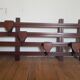 Wooden wall coat rack