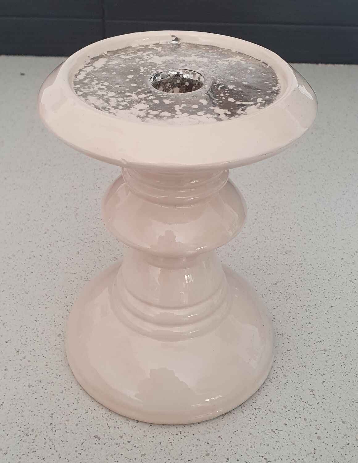 Large porcelain candle holder