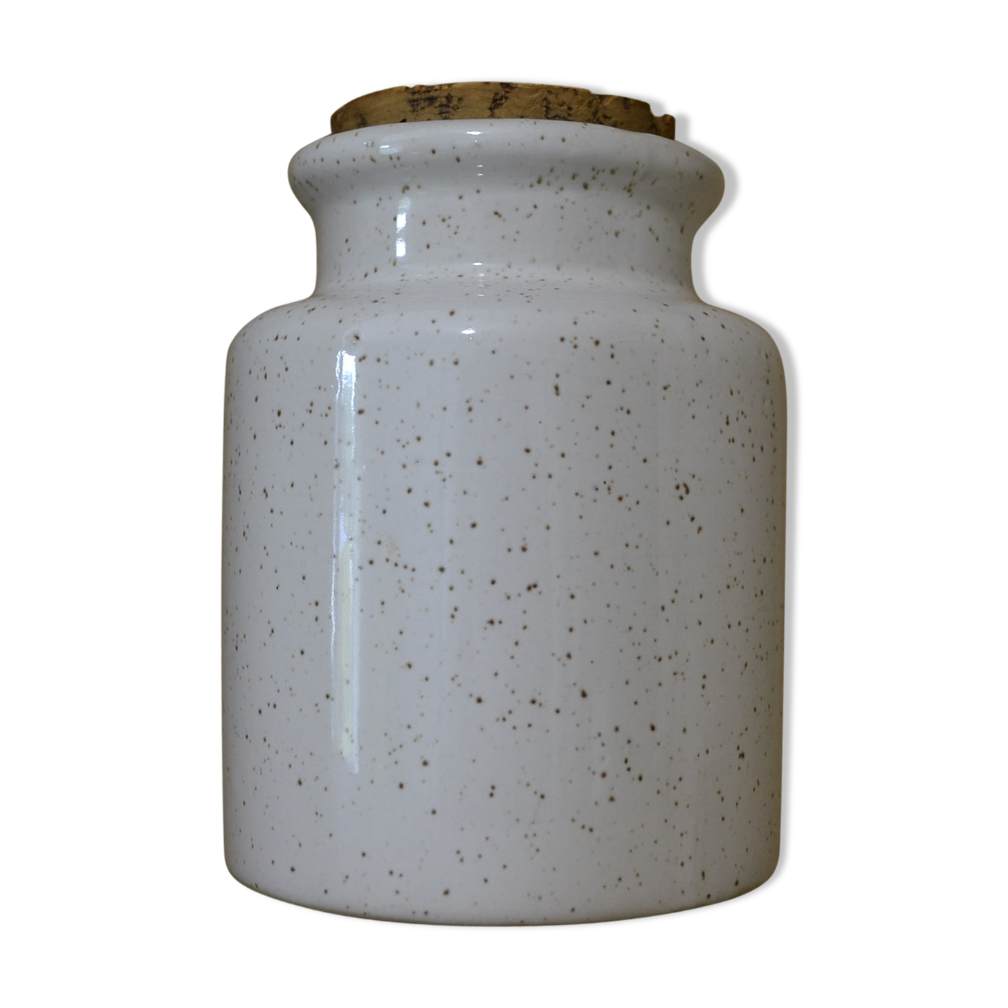 Speckled white sandstone pot