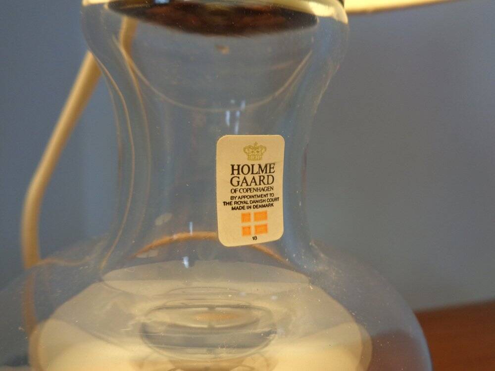 Glass table lamps by Michael Bang for Holmegaard, 1970s, set of 2.